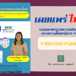 รายงานการอบรม ระบบมาตรฐานความปลอดภัยกระทรวงศึกษาธิการ MOE Safety Center ไฟล์ Word แก้ไขได้ จัดทำโดย คุณครูศรัญญา เกิดศิริ