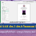 ดาวน์โหลดไฟล์ SAR ของครูแบบกึ่งสำเร็จรูป 3 มาตรฐาน เครดิต N-project : โปรแกรม ปพ.5 ปพ.6