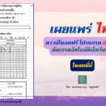 ดาวน์โหลดเลย !! ดาวน์โหลดฟรี โปรแกรม ปพ.5 ตัดเกรดอัตโนมัตินักเรียน โดยครู Tee โรงเรียนบ้านขะเนจื้อ