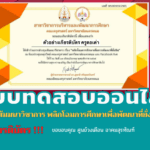 เเบบสอบถาม เเละเเบบทดสอบ การประชุมสัมมนาวิชาการ พลิกโฉมการศึกษาเพื่อพัฒนาที่ยั่งยืน