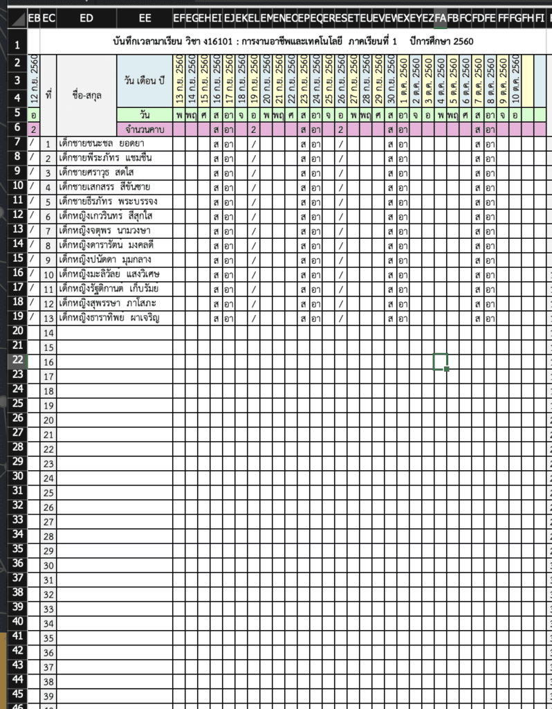 โปรแกรม ปพ.5 ที่ผ่านการปลดล็อกแล้ว นำไปใช้งานได้ทันที