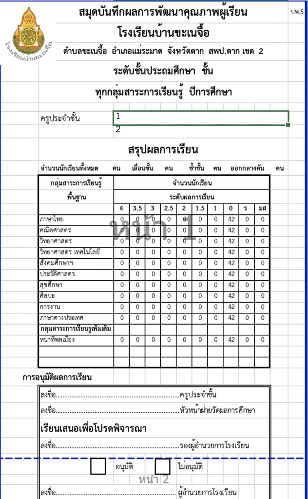 ดาวน์โหลดฟรี โปรแกรม ปพ.5