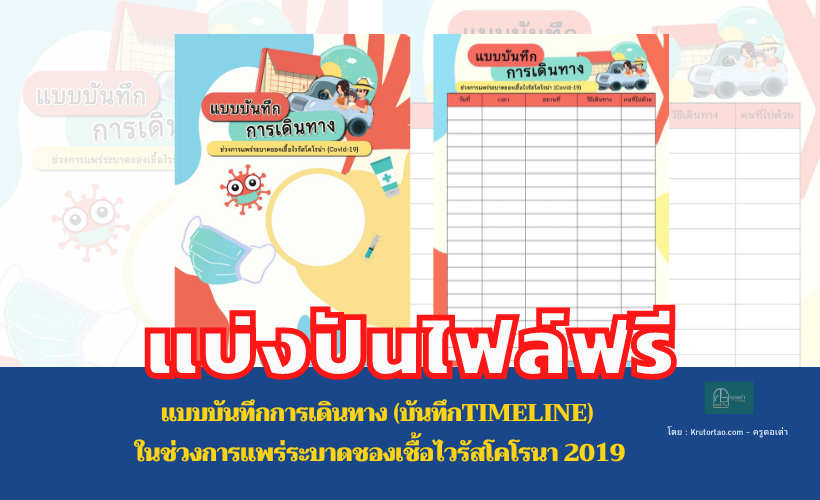 แบบบันทึกการเดินทาง (บันทึกTimeline) ในช่วงการแพร่ระบาดชองเชื้อไวรัสโคโรนา 2019