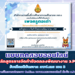 หลักสูตรการจัดทำข้อตกลงพัฒนางาน ว PA อบรมออนไลน์ แบบทดสอบออนไลน์ จาก สพป.เลย เขต 3