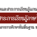 ตัวชี้วัดและสาระการเรียนรู้แกนกลางกลุ่มสาระการเรียนรู้ภาษาไทย 2551