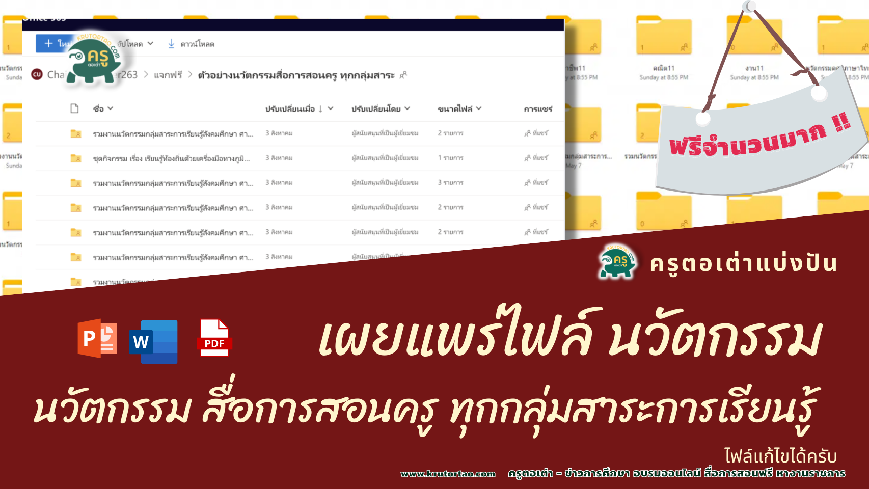 ตัวอย่างนวัตกรรม สื่อการสอนครู ทุกกลุ่มสาระการเรียนรู้