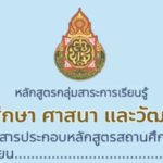 หลักสูตรกลุ่มสาระการเรียนสังคมศึกษา 2565 ระดับประถมศึกษาปีที่ 1-6