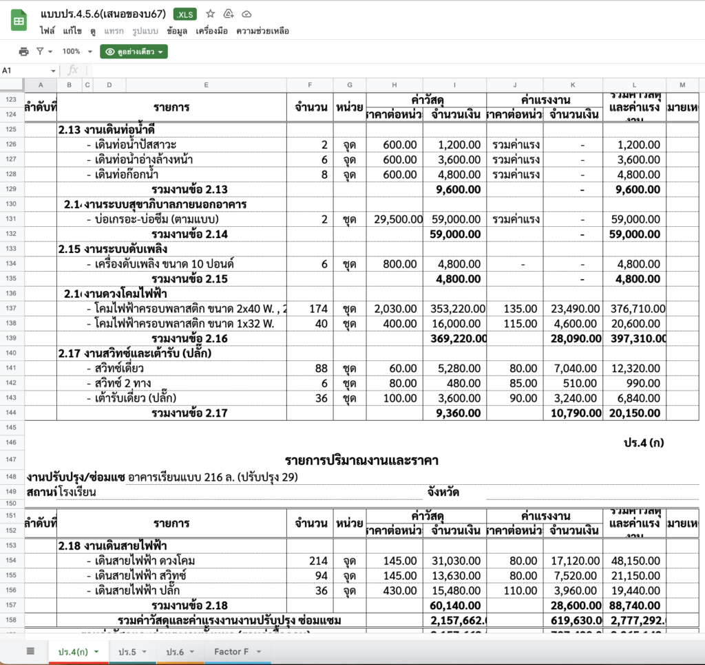 ดาวน์โหลดไฟล์ แบบปร.4.5.6 เสนอของบ ปีงบประมาณ 2567