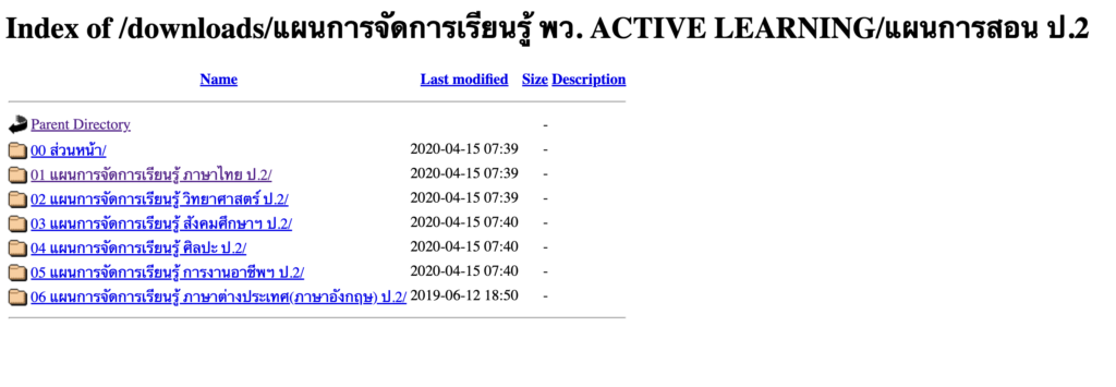 ไฟล์แผนการสอน active learning ประถมศึกษาชั้นปีที่ 2 แก้ไขได้ ดาวน์โหลดฟรี