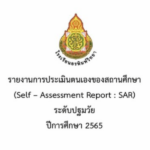 ไฟล์ word เผยแพร่รายงานการประเมินตนเองของสถานศึกษา (SAR) ระดับปฐมวัยและระดับการศึกษาขั้นพื้นฐาน ประจำปีการศึกษา 2565 pdf online