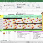 ไฟล์ปฏิทินนับวันเรียน ปีการศึกษา 2566 excel online เบื้องต้นแก้ไขได้ 2567 พร้อมวันหยุด