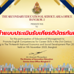 แบบประเมินรับเกียรติบัตรออนไลน์ หัวข้อเรื่อง การทำ วิทยฐานะ ว.PA แจ้งปัญหากรณีไม่ได้รับเกียรติบัตร กรณีแจ้งข้อมูลเพื่อรับเกียรติบัตรอีกครั้ง โดยเกียรติบัตรจะส่งกลับไปให้ภายใน 3 วันทำการ โดยไม่มีการแก้ไขข้อมูลใดๆ