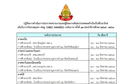 OBEC AWARDS ระดับภาค ครั้งที่ 12 ประจำปีการศึกษา 2565 – 2566